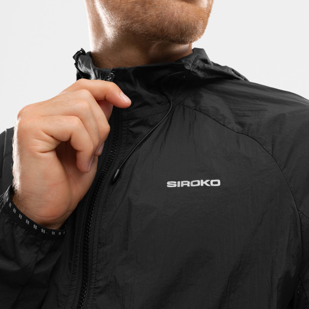 Casaco Corta-vento Running Bund Siroko Preto-4