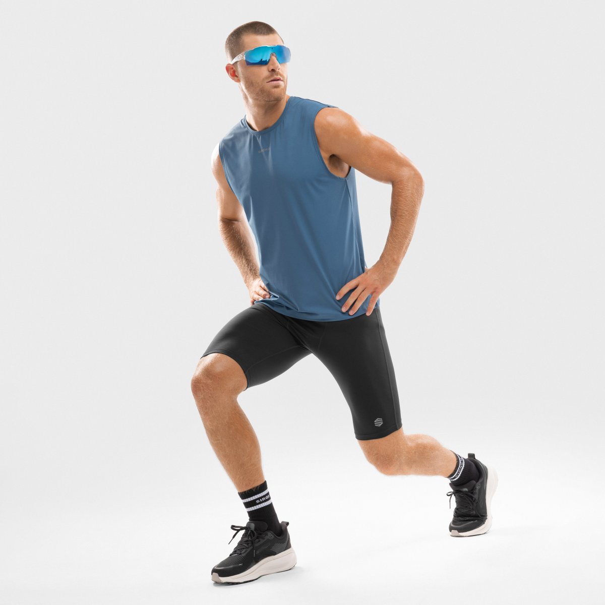 T-shirt sem Mangas Running Paine Siroko Azul-3