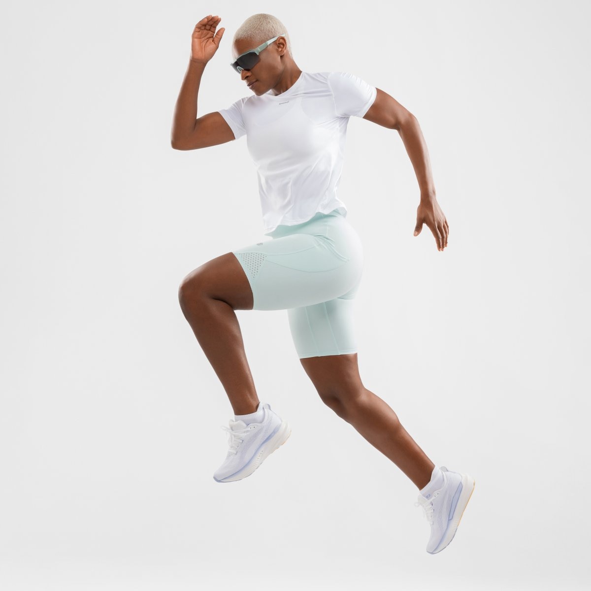 Leggings Running Curtas Thames Siroko Verde-menta-3