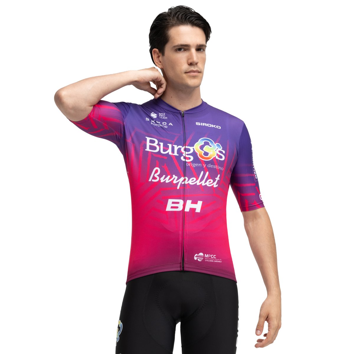 Camisola de Manga Curta Burgos Burpellet Bh X Siroko Bbbh Burgos Purple Siroko Multicolor-1