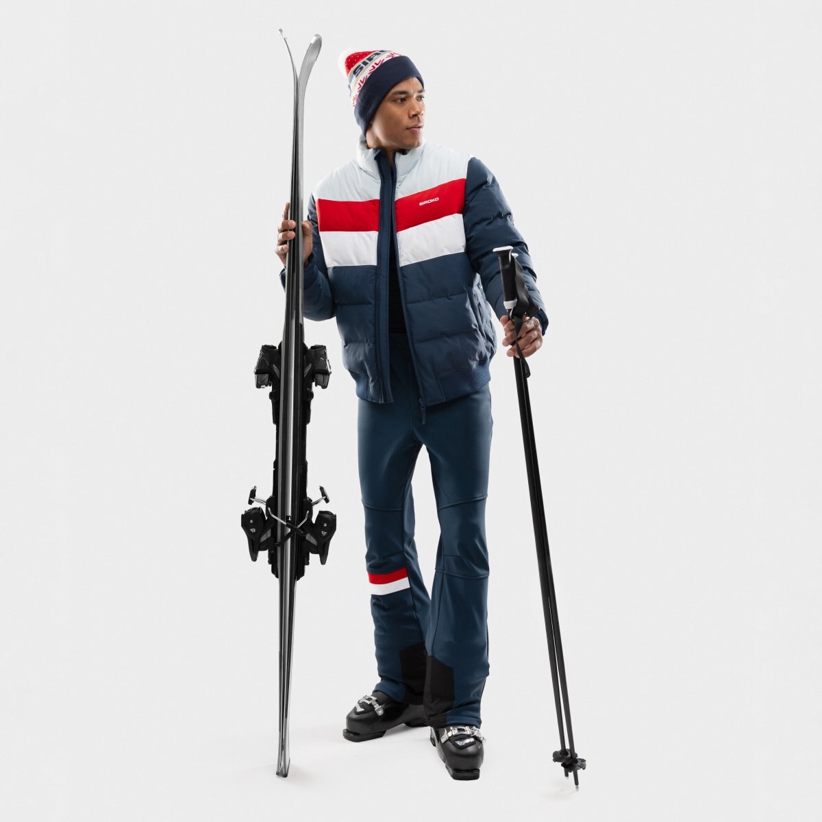 Calças Ski Retro com Alças Parsenn Blue Siroko Azul-3