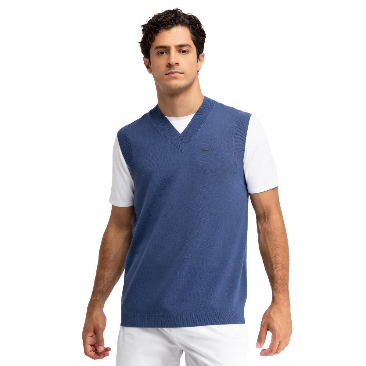 Imagem 0 de Colete de Malha Tenis com Gola em V Serve Blue Siroko