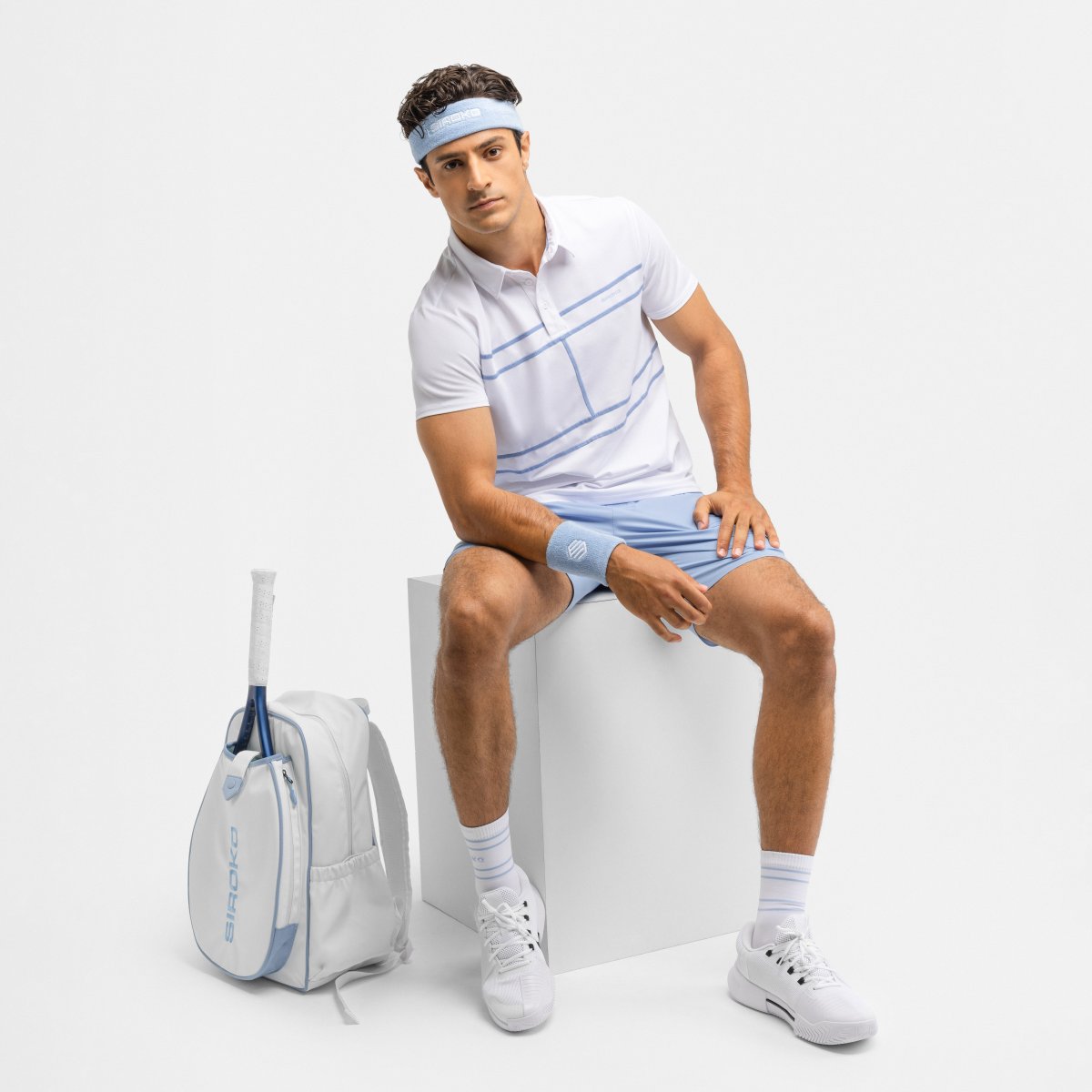 Polo Piqué Tenis Slice Siroko Branco-3