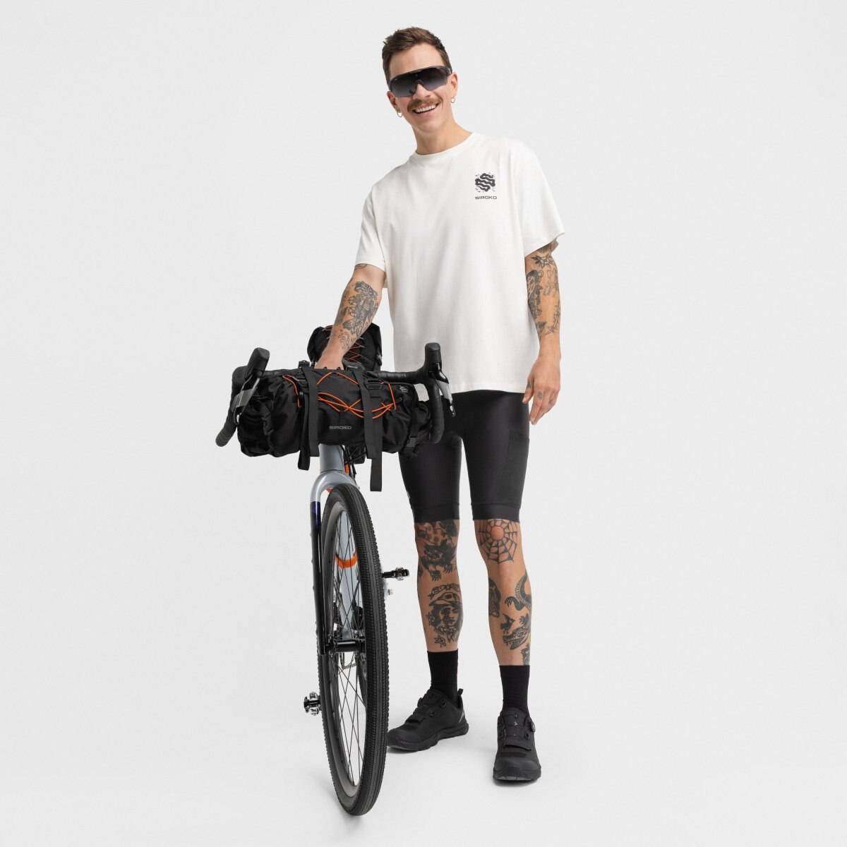 Culotte Curto sem Alças Cicloturismo Tour Black Siroko Preto-3