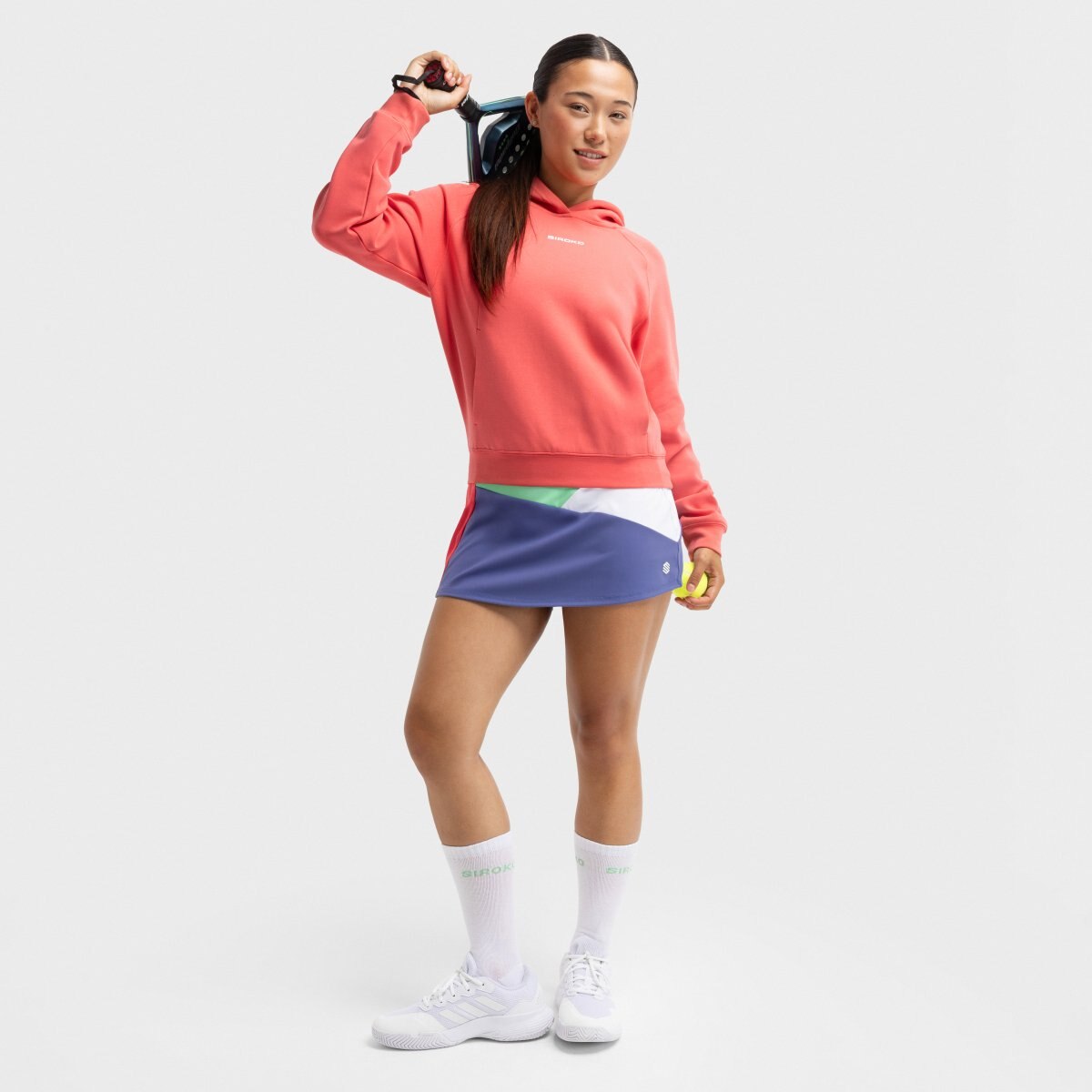 Sweatshirt com Capuz Pádel Break Siroko Vermelho-3