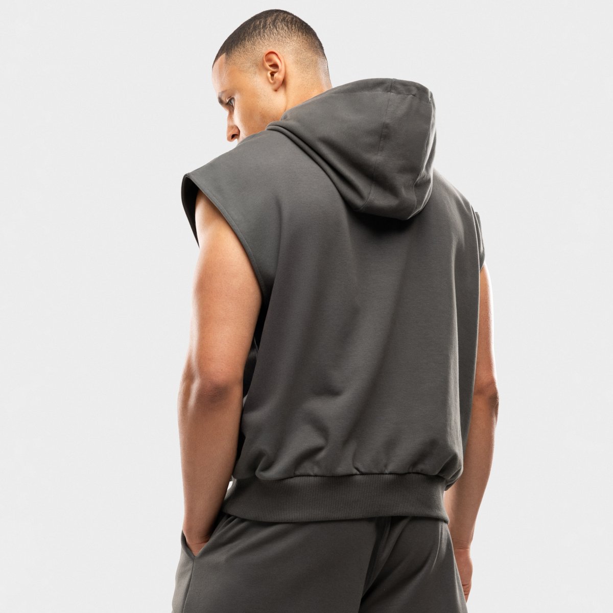 Hoodie sem Mangas Ibiza Ibz Swish Siroko Cinzento-2