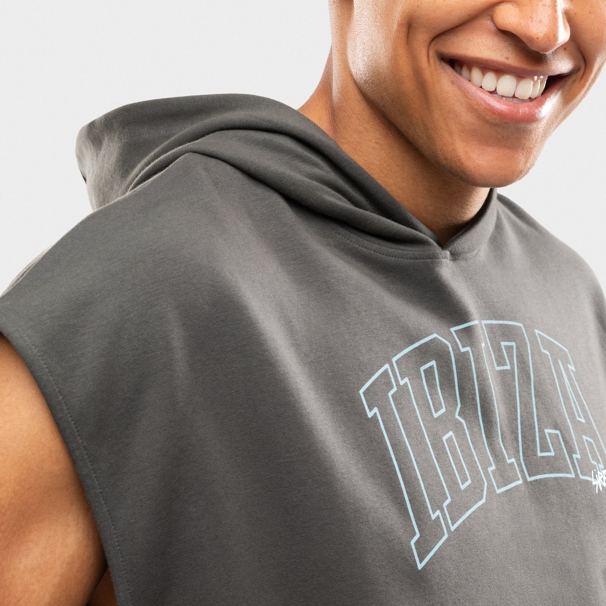 Hoodie sem Mangas Ibiza Ibz Swish Siroko Cinzento-5