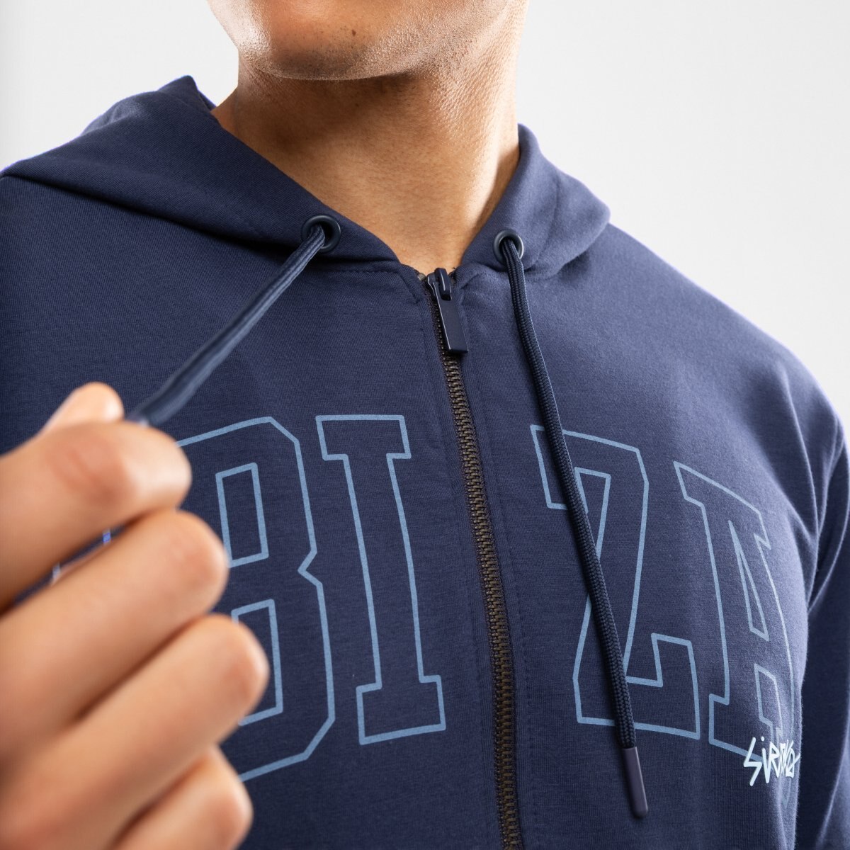 Sweatshirt com Capuz e Fecho Zip Ibiza Ibz Mares Stone Blue Siroko Azul-4