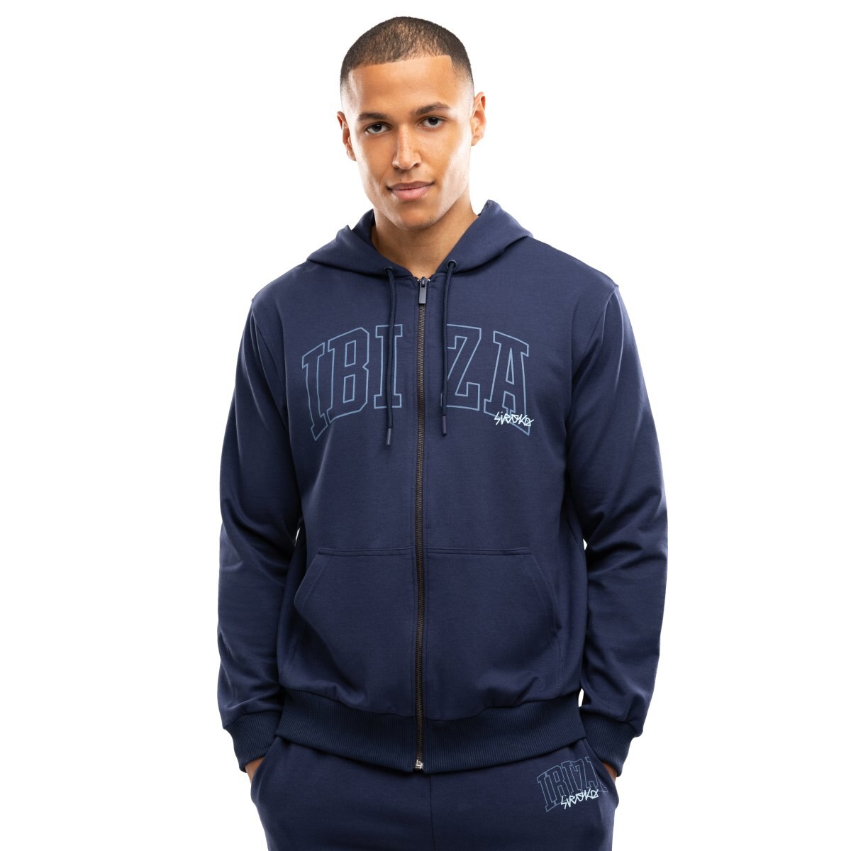 Imagem 0 de Sweatshirt com Capuz e Fecho Zip Ibiza Ibz Mares Stone Blue Siroko