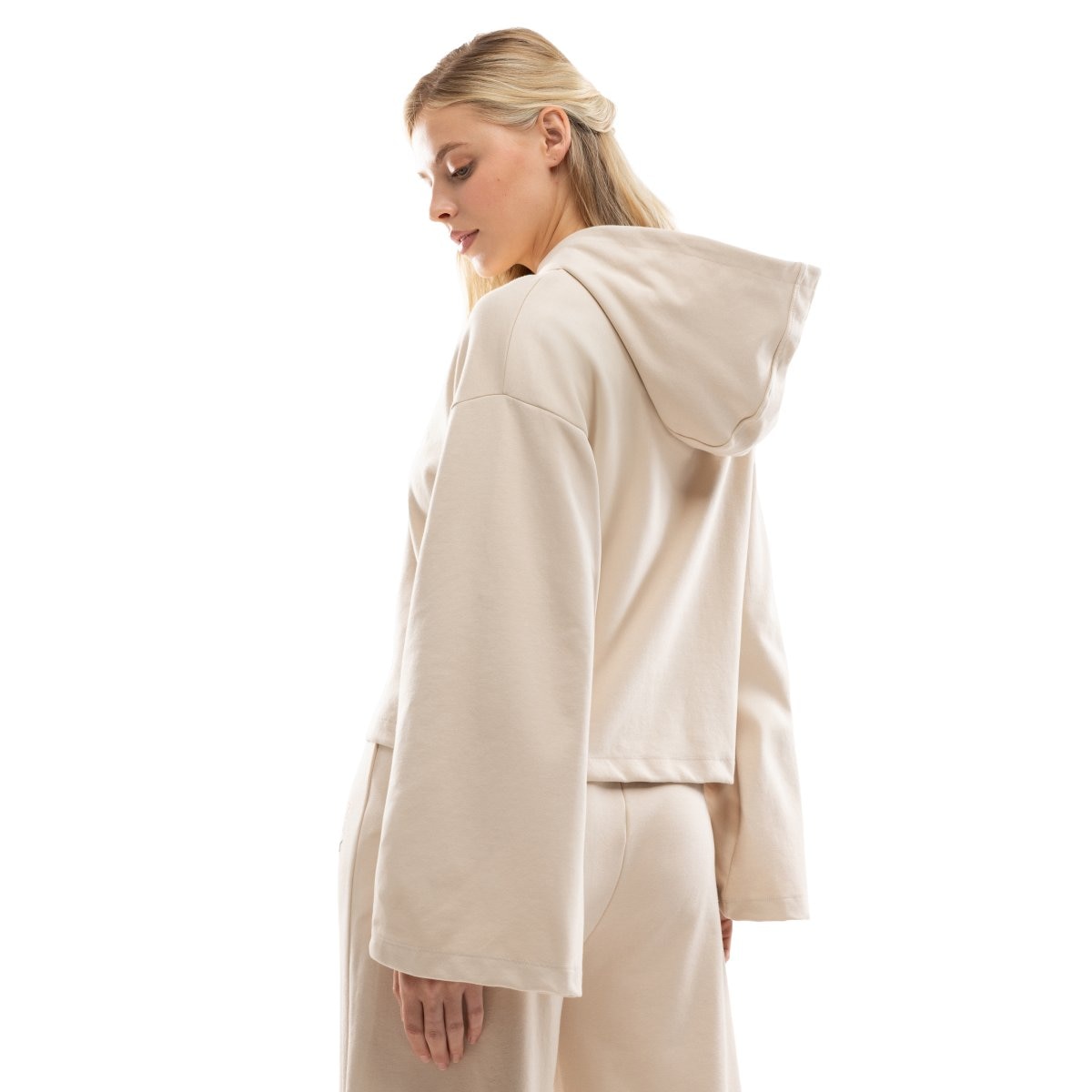 Sweatshirt Crop Ibiza Ibz Tanit Ivory Siroko Branco-2