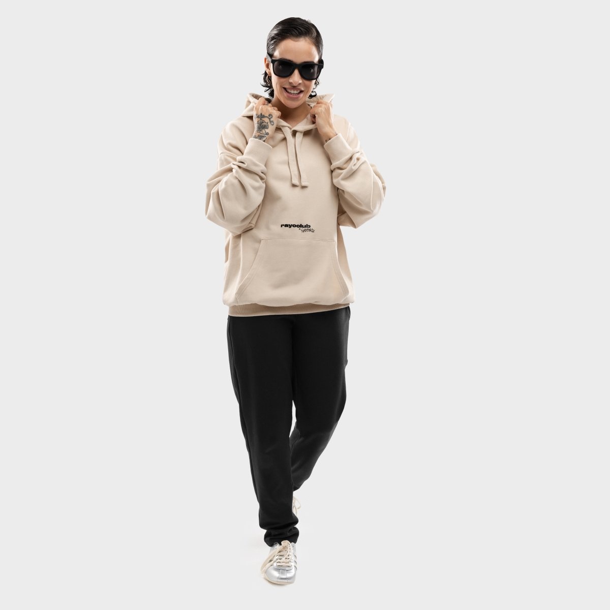 Sweatshirt de Algodão com Capuz Unissexo Rayo Club Rc Squad Siroko Branco-3