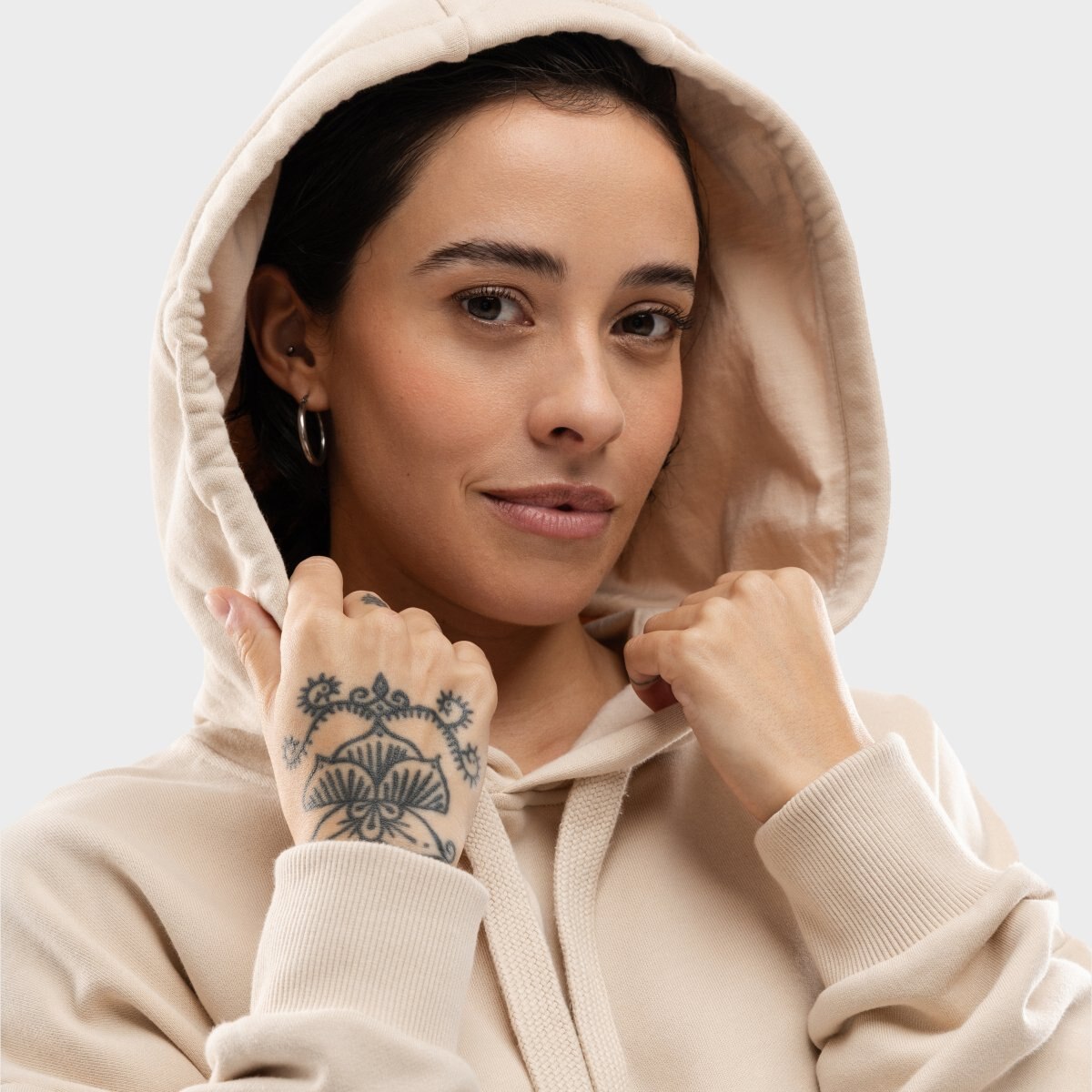 Sweatshirt de Algodão com Capuz Unissexo Rayo Club Rc Squad Siroko Branco-4