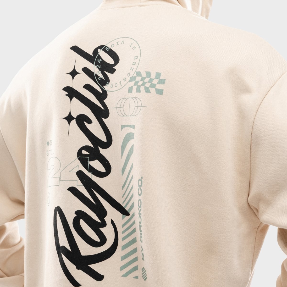 Sweatshirt de Algodão com Capuz Unissexo Rayo Club Rc Squad Siroko Branco-5