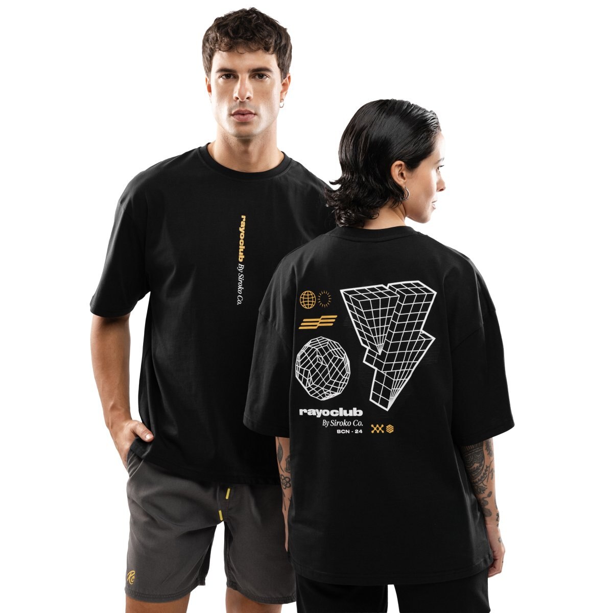 T-shirt Folgada Rayo Club Rc Tactic Siroko Preto / Branco-1