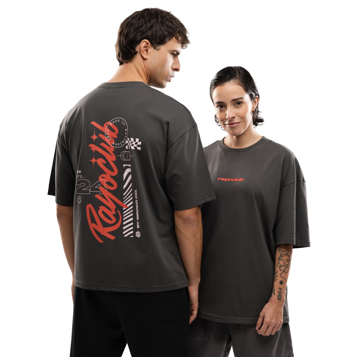 T-shirt Folgada Rayo Club Rc Tactic Siroko Cinzento-1