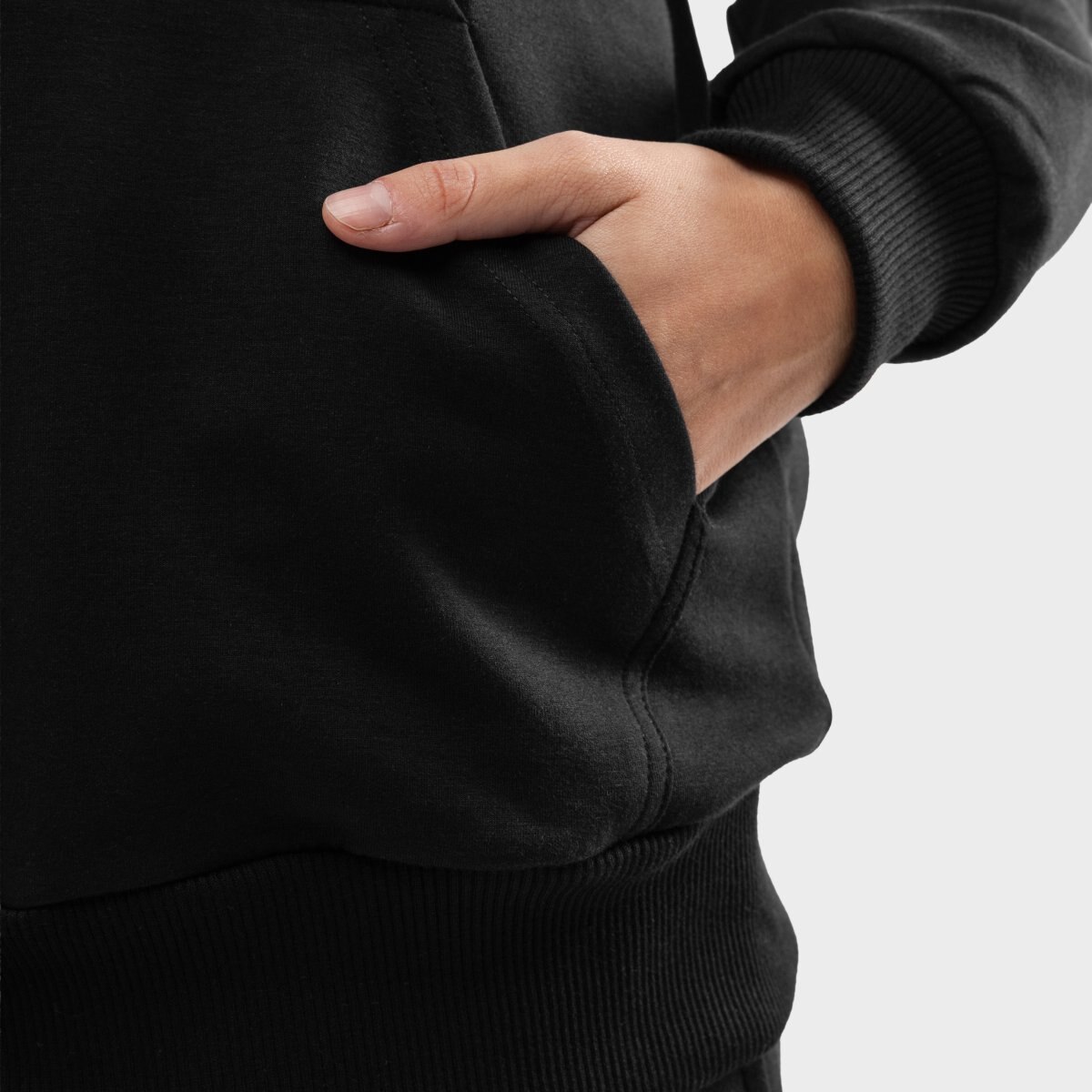 Sweatshirt com Capuz e Fecho Zip Unissexo Rayo Club Rc Split Black Siroko Preto-4