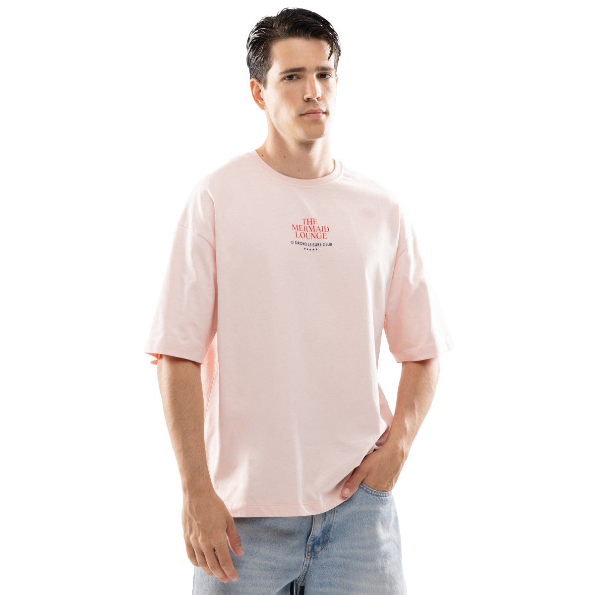 T-shirt de Manga Curta em Algodão Orgânico Siroko Rosa-1