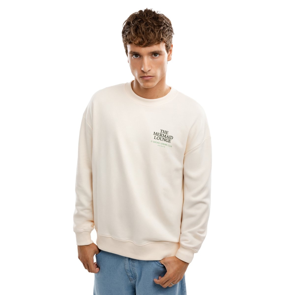 Sweatshirt Algodão Orgânico Siroko Bege-1