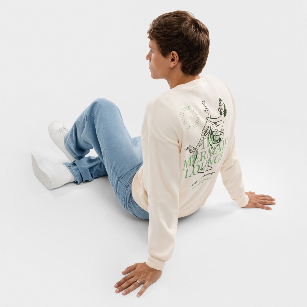 Sweatshirt Algodão Orgânico Siroko Bege-2