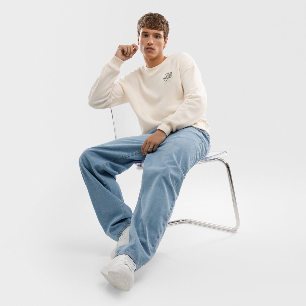 Sweatshirt Algodão Orgânico Siroko Bege-3