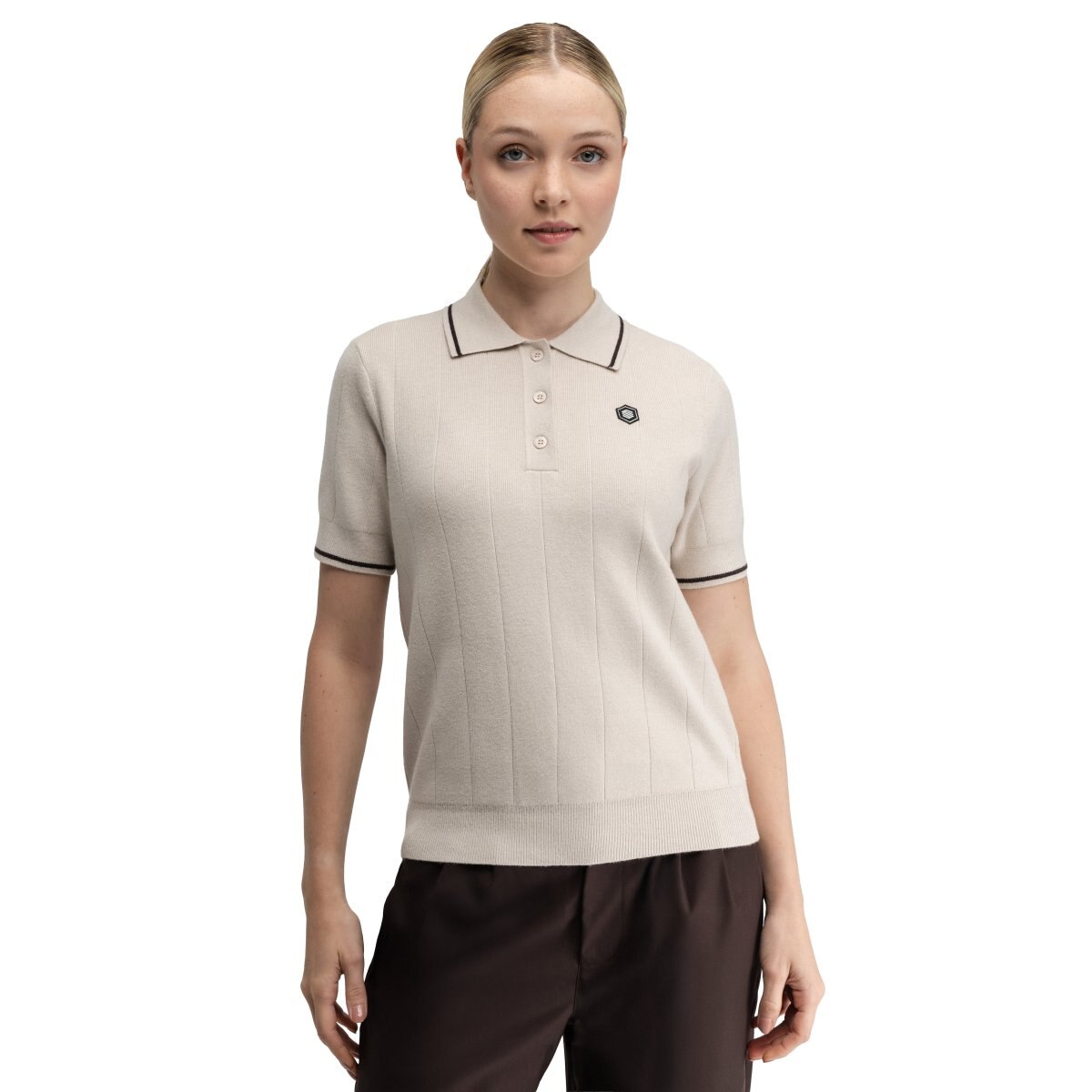 Polo de Malha Golf Hazard Siroko Castanho-1
