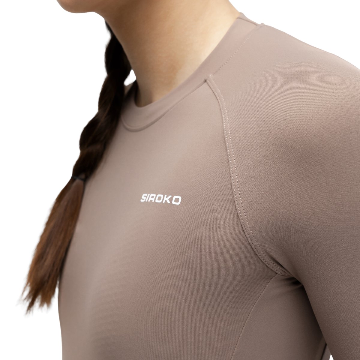 Maillot Ciclismo de Manga Comprida sem Fecho Zip M9-w Scanuppia Siroko Castanho-5