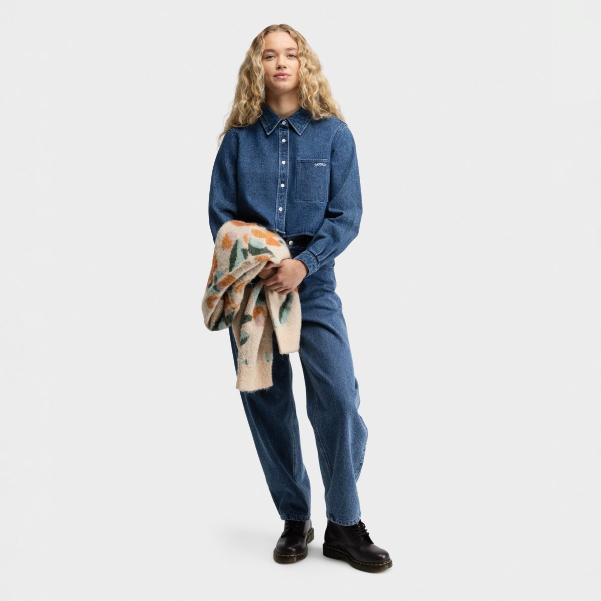 Camisa Crop Jeans Nimes-w Blue Siroko Azul-3