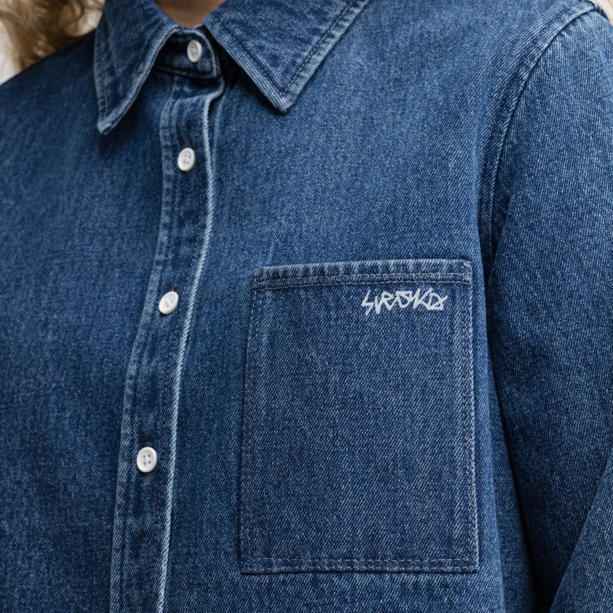 Camisa Crop Jeans Nimes-w Blue Siroko Azul-4