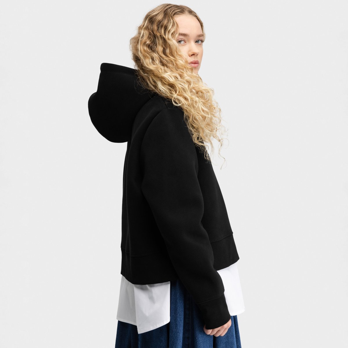 Sweatshirt Crop Capuz Jolla-w Siroko Preto-2