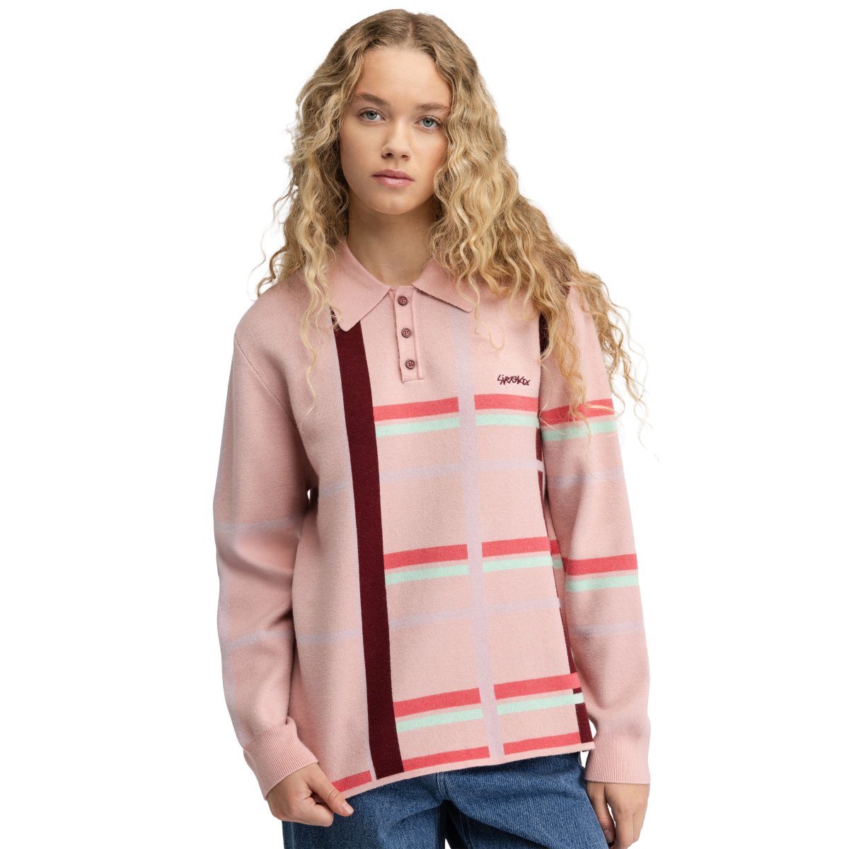 Polo de Malha de Manga Comprida Verelle-w Siroko Rosa-1