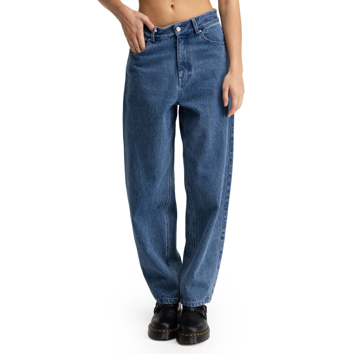 Calças Jeans Barrel Voyager-w Blue Siroko Azul-1