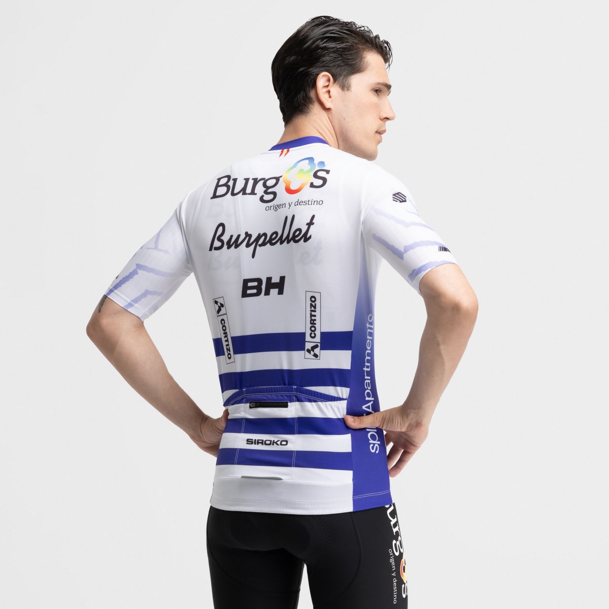 Camisola de Manga Curta Burgos Burpellet Bh X Siroko Bbbh Campeão Uruguay Siroko Branco-2