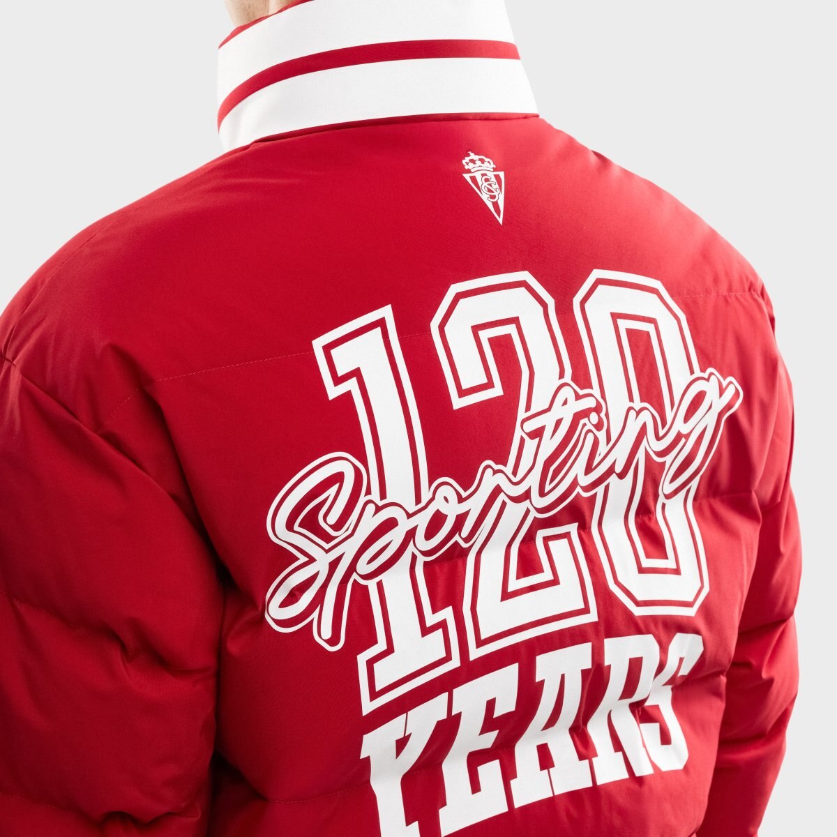 Casaco Acolchoado 120 Aniversário Real Sporting de Gijón Sc120 El Bibio Red Siroko Vermelho-4
