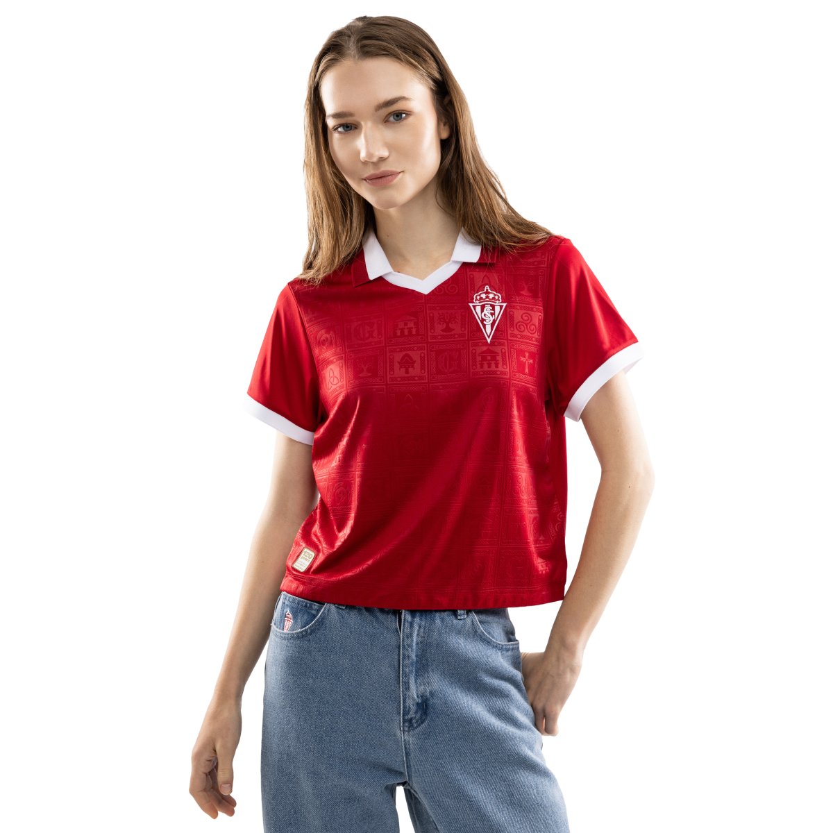 Imagem 0 de T-shirt Crop 120 Aniversário Real Sporting de Gijón Sc120 Sportinguista-w Red Siroko