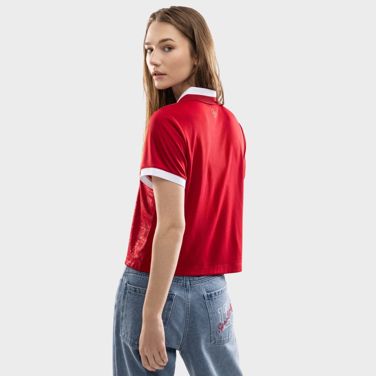T-shirt Crop 120 Aniversário Real Sporting de Gijón Sc120 Sportinguista-w Red Siroko Vermelho-2
