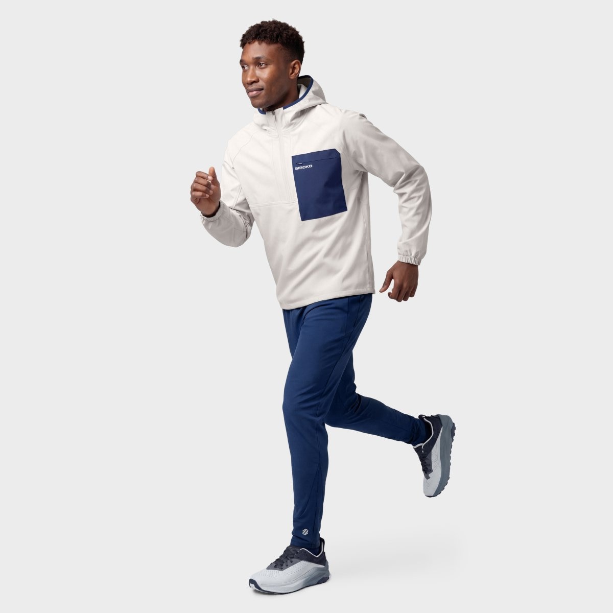 Casaco Impermeável com Capuz Trail Running Canfranc Gray Siroko Cinzento-3