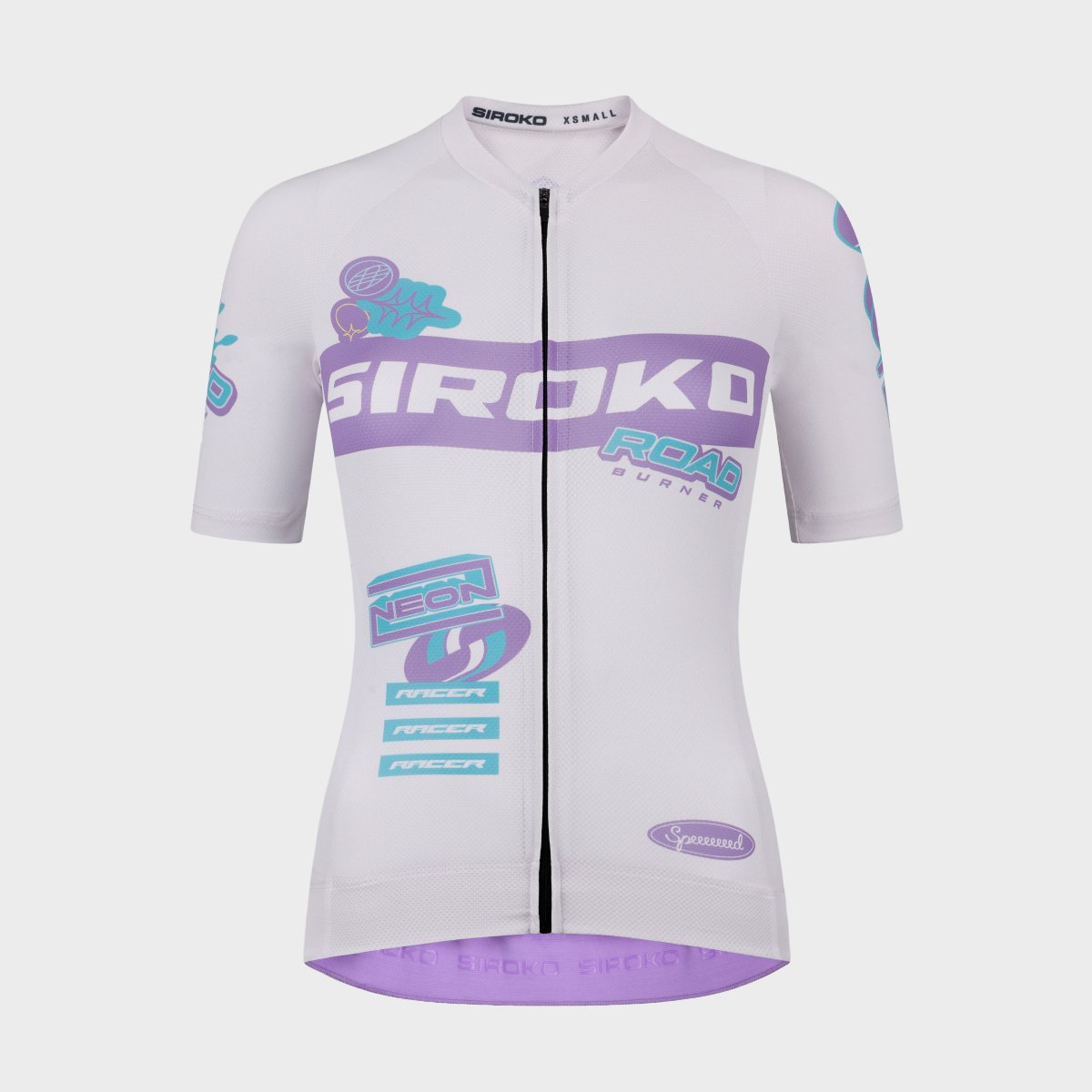 Maillot Ciclismo Mesh de Manga Curta M8 Siroko Branco/Roxo-6