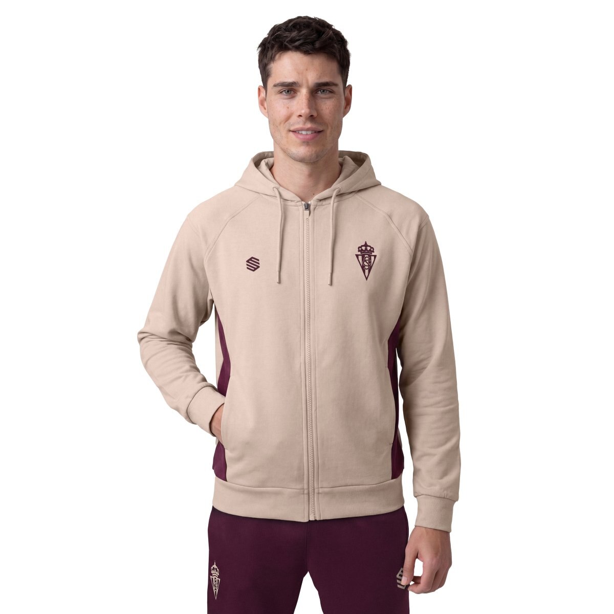 Sweatshirt Futebol Lifestyle com Capuz e Fecho Zip Rsg Travel Fullzip M Siroko Bege-1