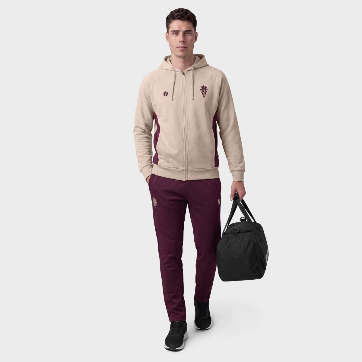 Sweatshirt Futebol Lifestyle com Capuz e Fecho Zip Rsg Travel Fullzip M Siroko Bege-3