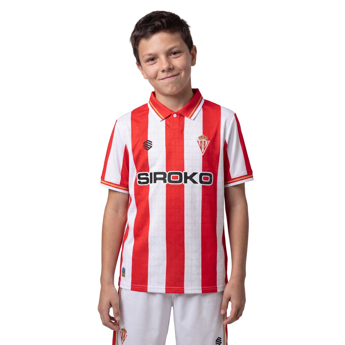 Imagem 0 de T-shirt Jogador 1ª Equipação Oficial Do Real Sporting de Gijón Infantil Rsg Home Tee Player K Siroko