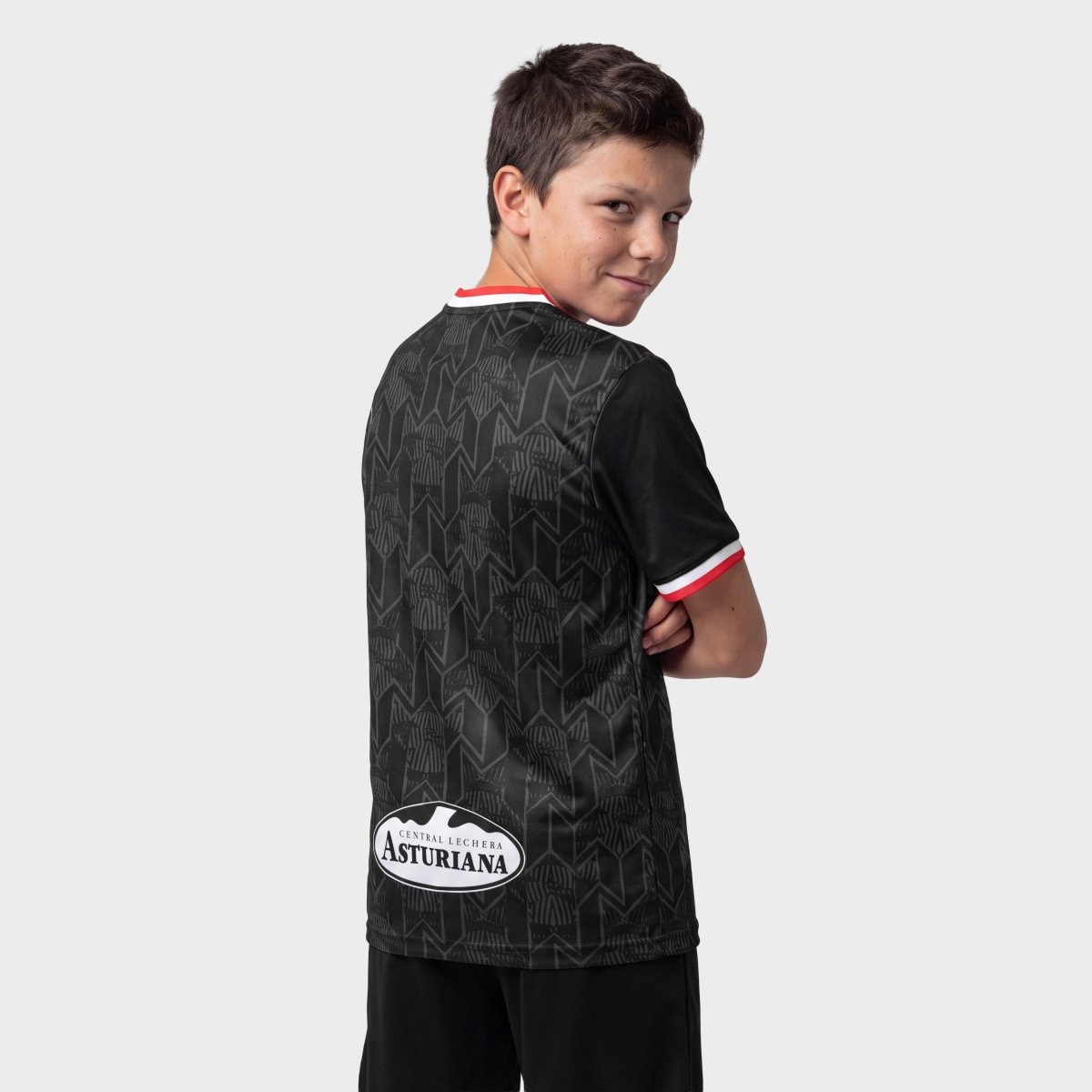 T-shirt Guarda-redes 1ª Equipamento Oficial Do Real Sporting de Gijón Infantil Rsg Home Tee Goalie K Siroko Preto-2