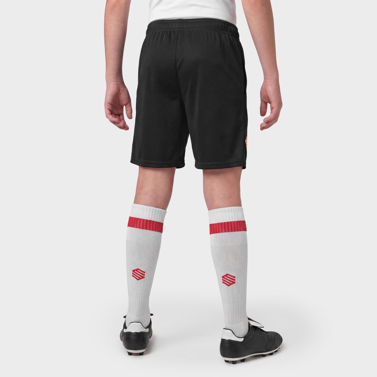 Calções Equipamento Oficial Do Real Sporting de Gijón Infantil Rsg Home Shorts K Siroko Preto-2