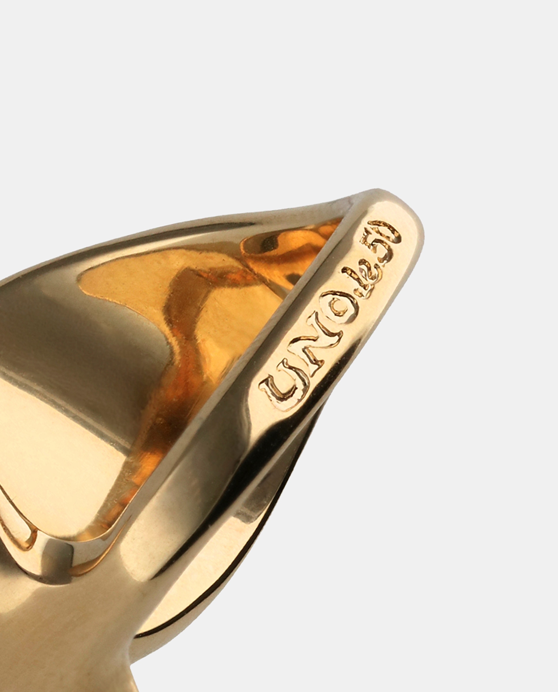 Anel Banhado a Ouro 18k com Duas Gotas nas Extremidades Ouro-3