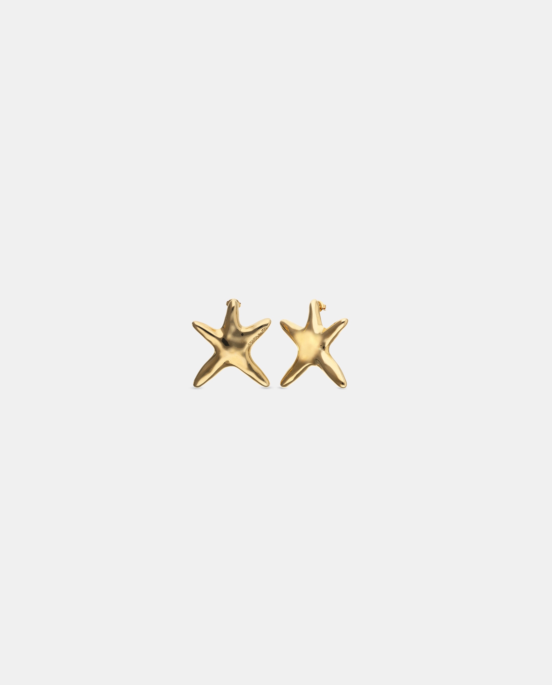 Brincos Grandes Banhados a Ouro 18k em Forma de Estrela Ouro-2