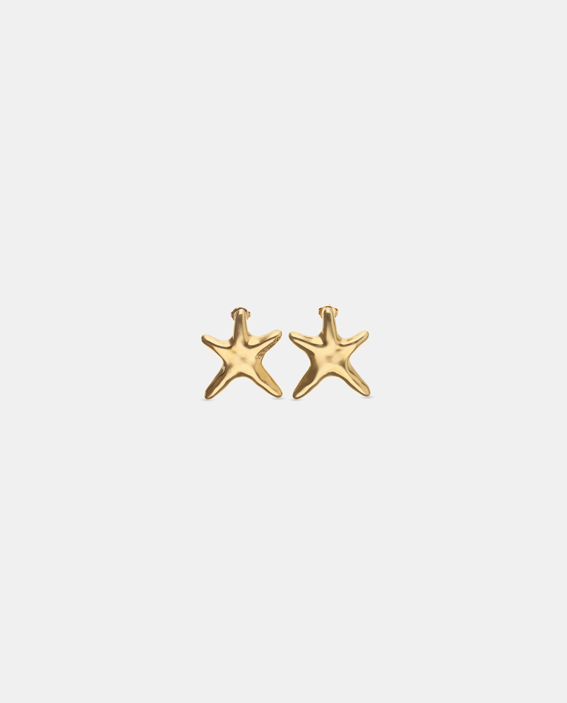 Imagem 0 de Brincos Médios de Liga de Metais Banhados em Ouro 18k em Forma de Estrela