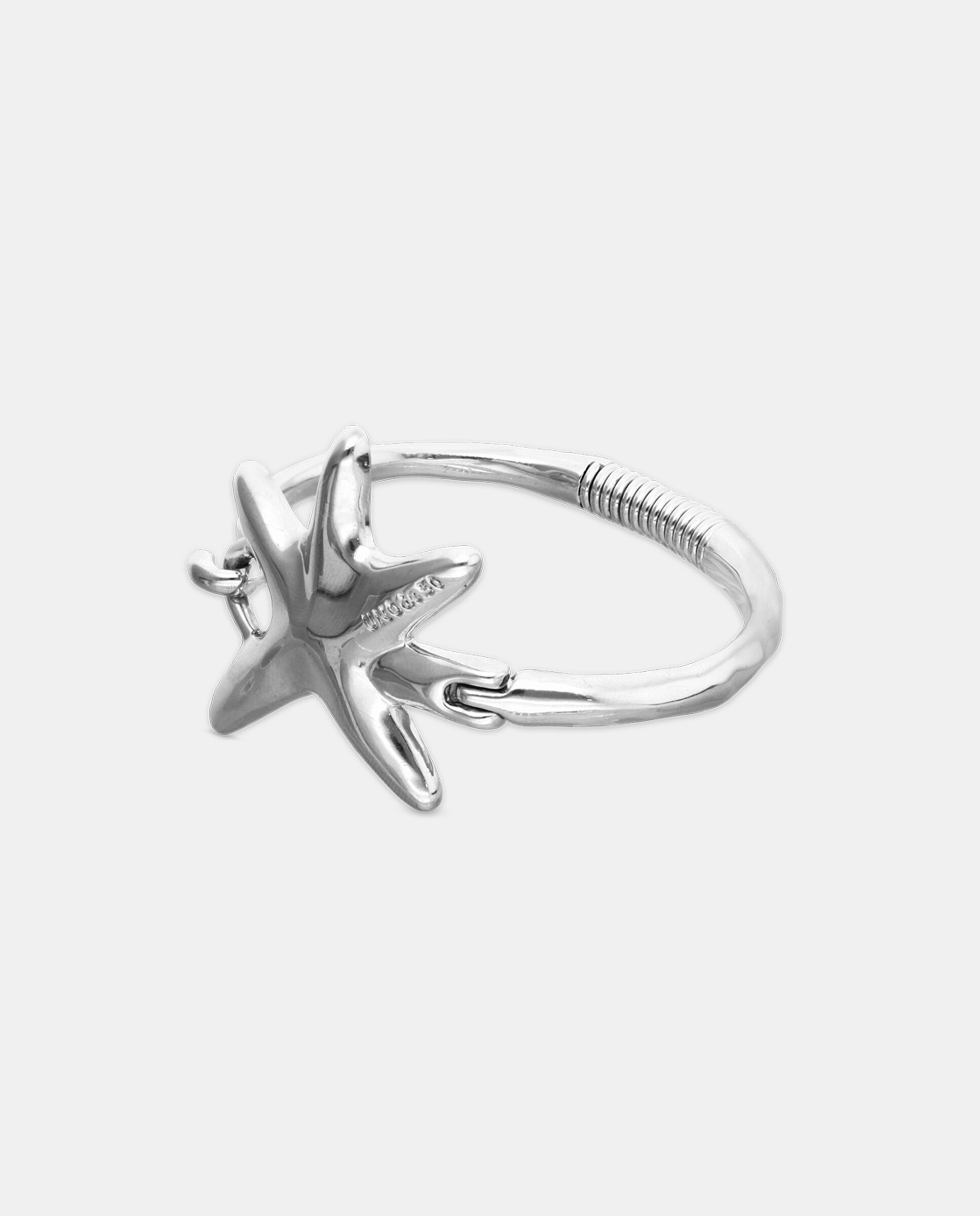 Pulseira Rígida Banhada em Prata com Forma de Estrela Prata-2
