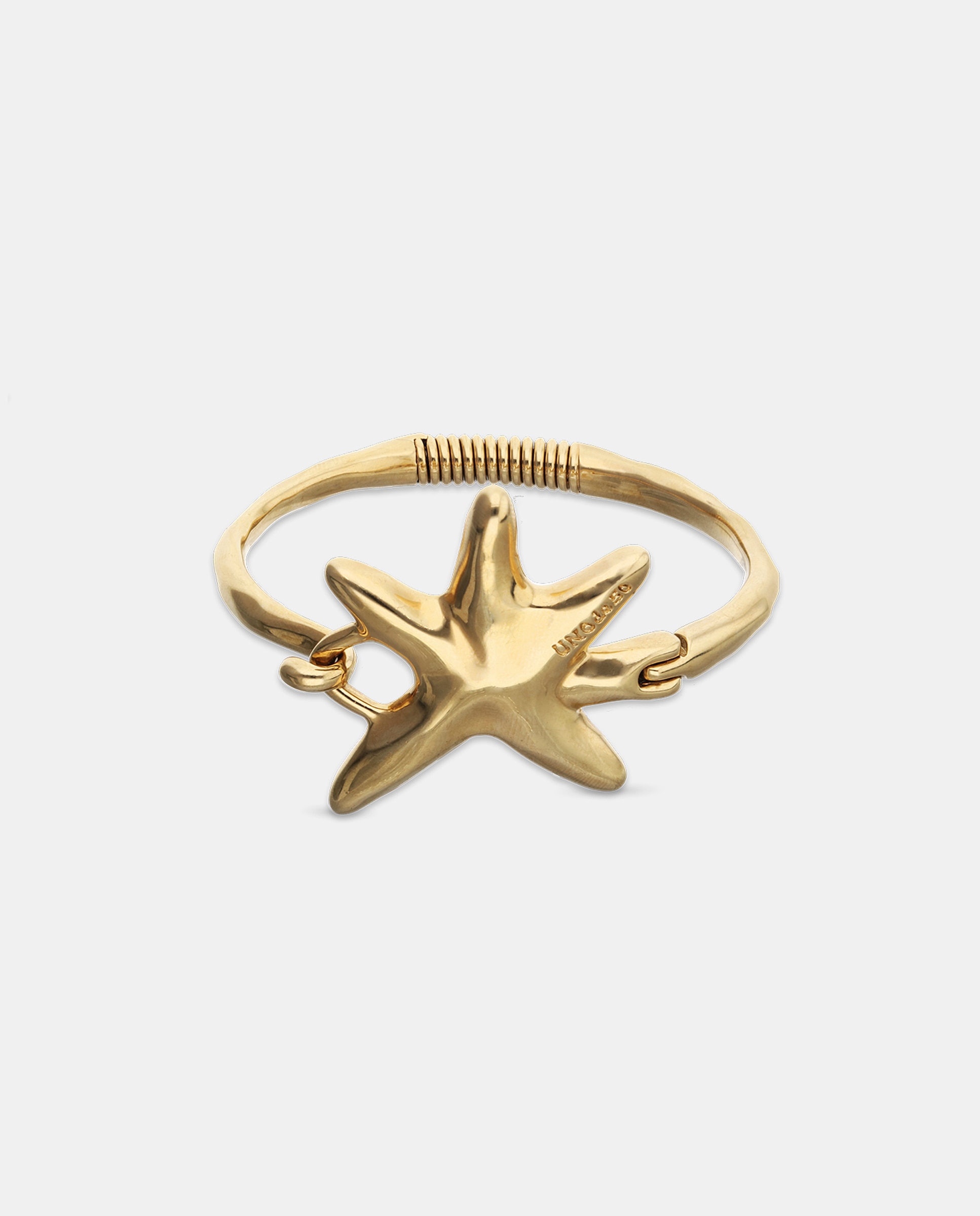 Pulseira Rígida Banhada a Ouro 18k com Forma de Estrela Ouro-1