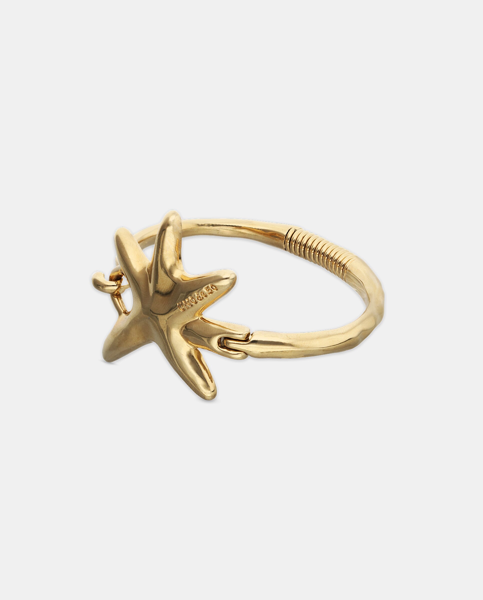 Pulseira Rígida Banhada a Ouro 18k com Forma de Estrela Ouro-2