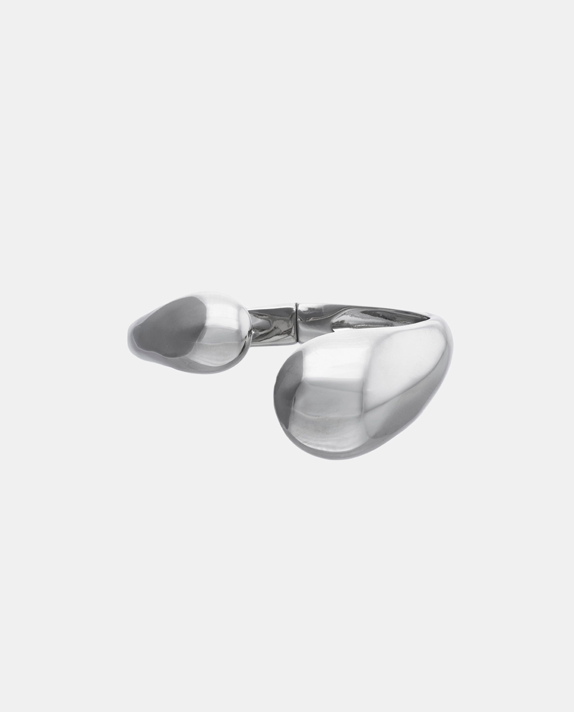 Imagem 0 de Pulseira Rígida Banhada em Prata com Uma Gota em Cada Extremo