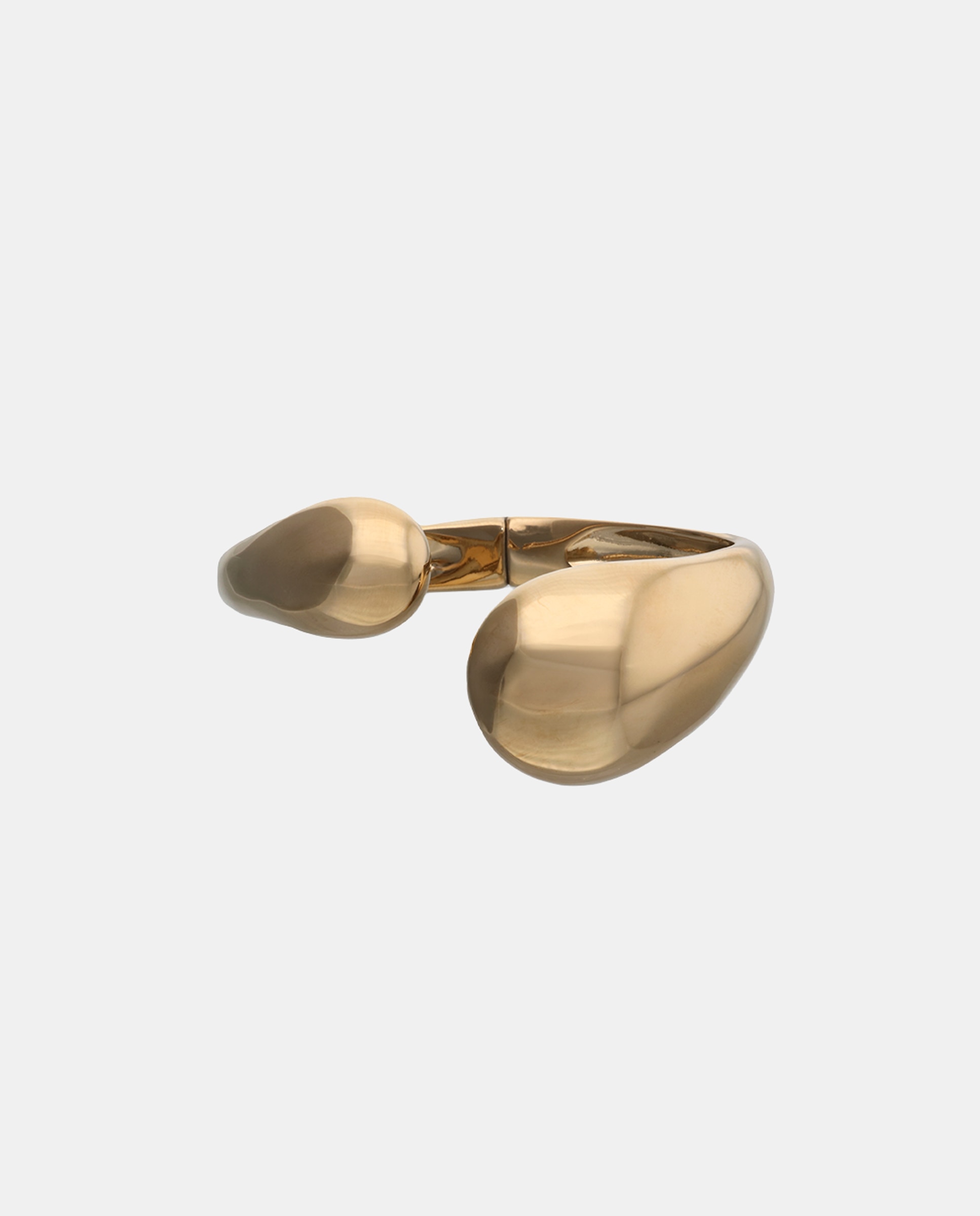 Imagem 0 de Pulseira Rígida Banhada a Ouro 18k com Uma Gota em Cada Extremo